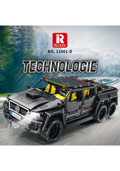 Reobrix Technic 11001-d Mercedes Benz G700 Brabus Araba 6x6 Motor&kumanda Yaratıcı Yapı Blok Seti Building Block 2162parça