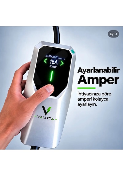 Elektrikli Araç Şarj Cihazı/istasyonu Seyyar/taşınabilir Ac 3.5 Kw 16 Amper Ev Tipi 5m Kablolu, 16A, 3,7kW, Type 2 Elektrikli Araç Şarj Cihazı/istasyonu Seyyar/taşınabilir Ac 3.5 Kw 16 Amper Ev Tipi 5m Kablolu, 16A, 3,7kW, Type 2