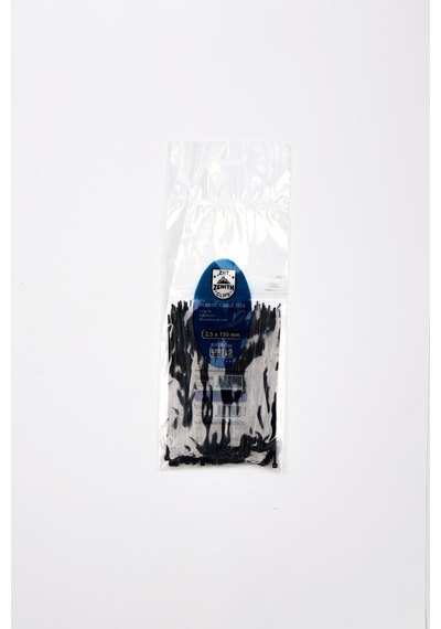 Kablo Bağı & Plastik Kelepçe & Cırt Kelepçe 2,5x150 Siyah 100 Adet Paket Tr