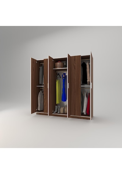 Kenzlife gardırop 6 kapaklı kapılı anemon 180*180*42 cvz gardolap dolap