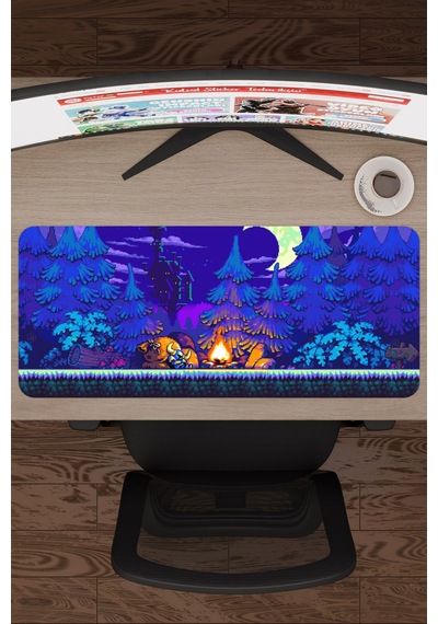 Shovel Knight Kaymaz Dikişli Kauçuk Oyuncu Mousepad V1 - 70x30 Xl Gaming Mouse Pad Fare Altlığı