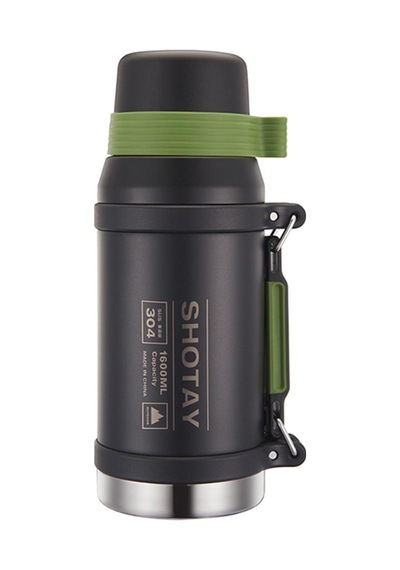 Shotay Çelik Termos Camper Large 1600ml Siyah