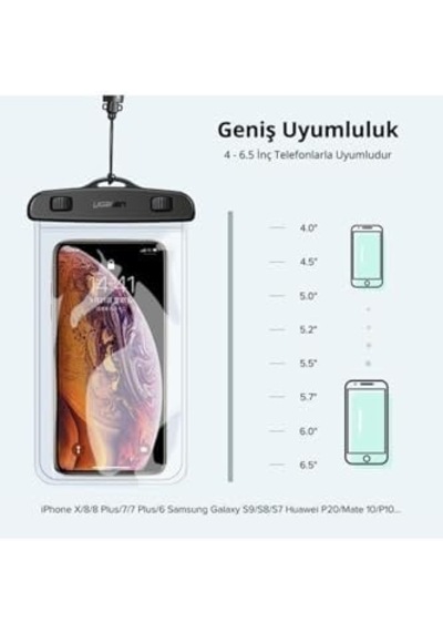 Su Geçirmez Telefon Kılıfı Şeffaf -