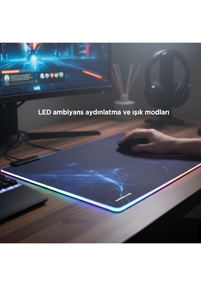 Polosmart Pgm40 Işıklı Gaming Mousepad Rgb