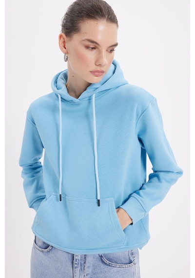 Tudors Kadın Relax Fit Rahat Kesim Pamuklu Kapüşonlu Kanguru Cepli Mavi Sweatshirt-39936 Mavi Tudors Kadın Relax Fit Rahat Kesim Pamuklu Kapüşonlu Kanguru Cepli Mavi Sweatshirt-39936 Mavi