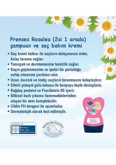 Bübchen Şampuan ve Bakım Balsamı Princess Rosalea 230 ml