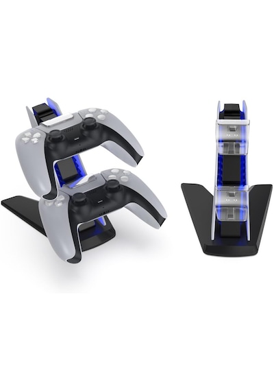 Ps5 Dock Kol Şarj İstasyonu Hızlı Şarj Aparatı Mavi Işıklı Tp5-05