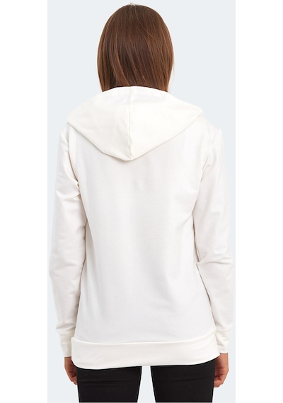 Slazenger KATHY IN Kadın Kapüşonlu Ekru Sweatshirt