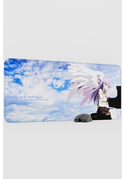 Angel Beat S Anime V1 - 90x40 Xxl Gaming Kauçuk Kaymaz Taban Mouse Pad Fare Altlığı