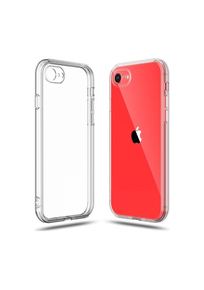 Apple Uyumlu iPhone SE 2 2020  Silikon Kılıf - Kamera Korumalı Esnek Tam Koruma Kapak - Şeffaf