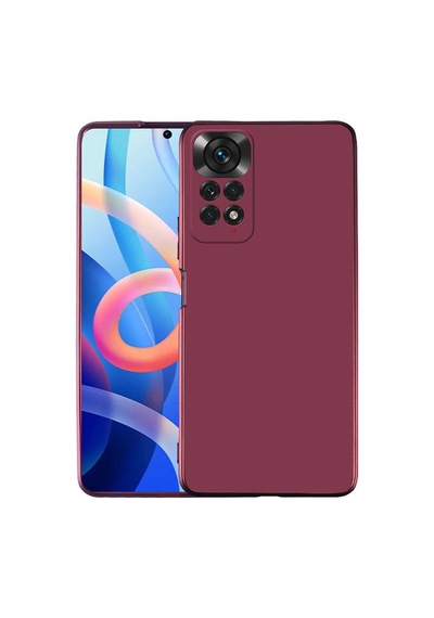 Zore Redmi Note 11s Global Kılıf Nvth Premier Silikon Kapak - Mürdüm