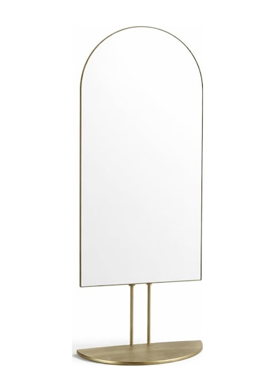 Warm Design Antik Altın Metal Çerçeveli Raflı Duvar Aynası Antik Altın Diğer
