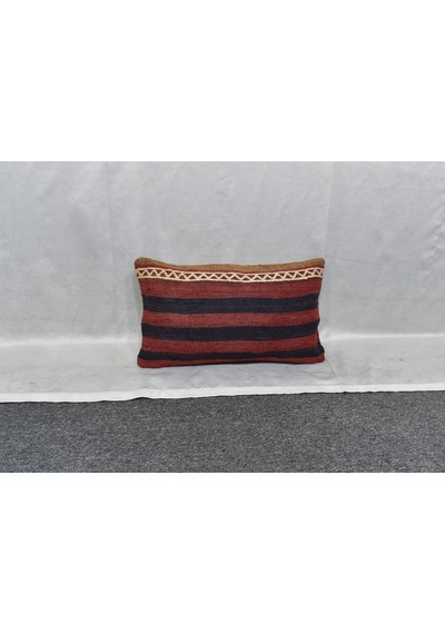 Zehra Abla Halı Yeni El Dokuma Dekoratif Lumbar Kilim Kırlent Yastık Kılıfı 6131