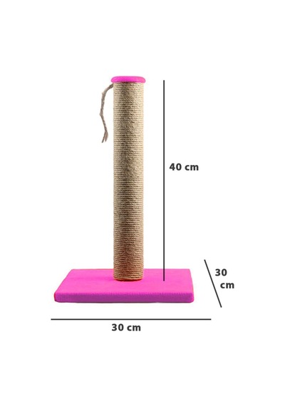 Pribor Kedi Tırmalama Tahtası 40 Cm Ve Kedi Simit Yatağı 50 Cm Çap Polar 2' Li Set Pembe-açık Pembe
