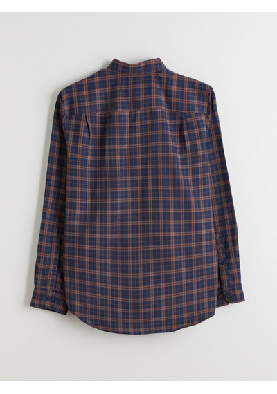Lcwaıkıkı Classic Kahverengi Regular Fit Uzun Kollu Ekose Gabardin Erkek Gömlek