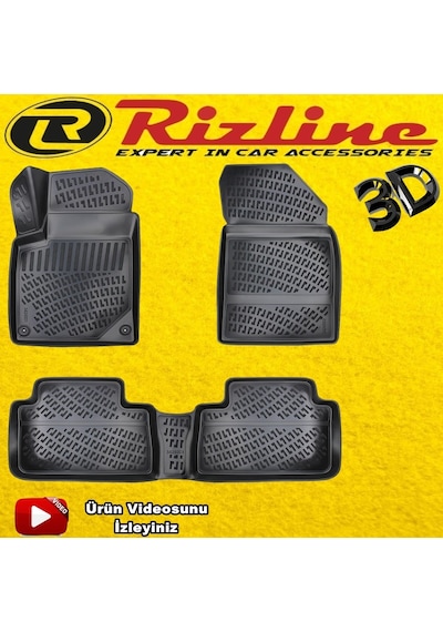Citroen C5 3D Paspas Havuzlu Siyah 2001 - 2007 Arası Rizline N11.21790