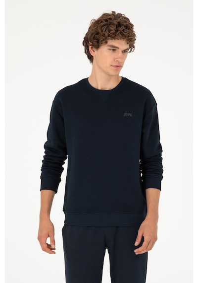 U.S. Polo Assn. Erkek Bisiklet Yaka Lacivert Basic Şardonlu Sweatshirt 50295148-VR033 U.S. Polo Assn. Erkek Bisiklet Yaka Lacivert Basic Şardonlu Sweatshirt 50295148-VR033
