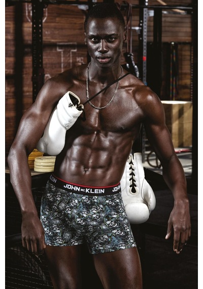 Cazibella İskeletor Desenli Lastikli Erkek Boxer-5 Yeşil