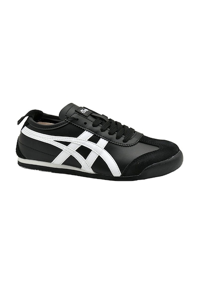 Tayger E-3222 Unisex Deri Sneaker Spor Ayakkabı Siyah / Beyaz Beyaz