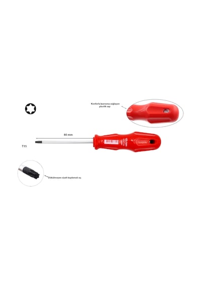 Ceta Form T15 x 80 MM Torx Tornavida 4400T15M