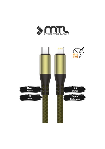 Type-c To Lightning Hızlı Şarj Ve Data Kablosu - 1.5 Metre - 30w Pd Örgülü Mt-a2124