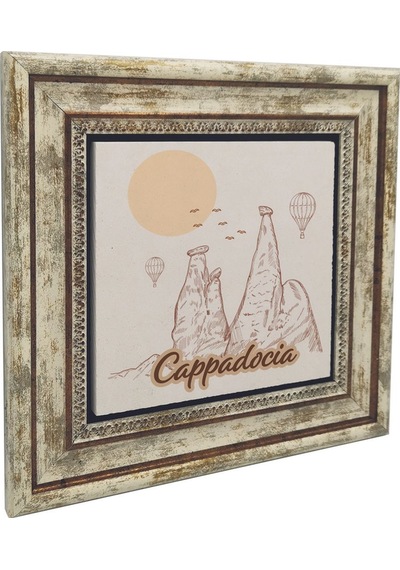 Kapadokya Baskılı Taş Tablo 25x25 730