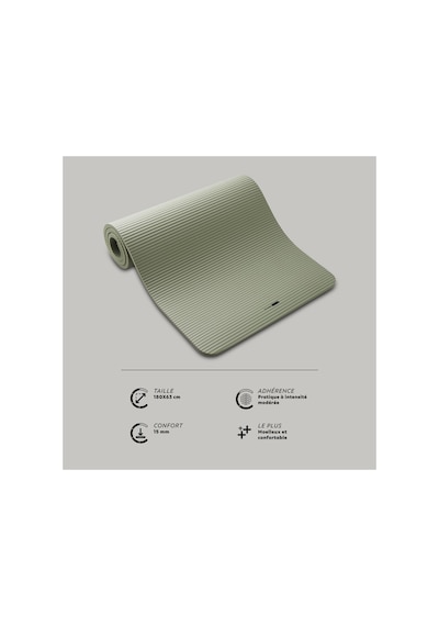 Domyos Pilates Matı - 180 Cm X 63 Cm X 15 Mm - Koyu Yeşil - 500 Lacivert