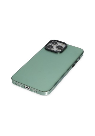 Apple iPhone Uyumlu  14 Pro Uyumlu Kılıf Anka Pc Sert Metal Kapak - Yeşil