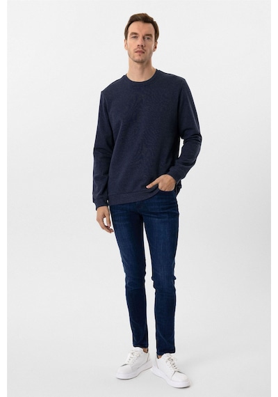 Süvari Oversize Kalıp O Yaka 3 İplik Yumuşak Dokulu Sweat Lacivert Süvari Oversize Kalıp O Yaka 3 İplik Yumuşak Dokulu Sweat Lacivert
