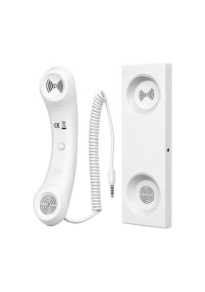 Powermaster Pm-39122 Retro-nostaljik 3.5mm Girişli Beyaz Telefon Ahizesi