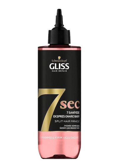 Gliss 7 Sec Saniye Express Onarıcı Bakım Yıpranmış Kırık Saçlar İçin Saç Bakım Yağı 200 ML