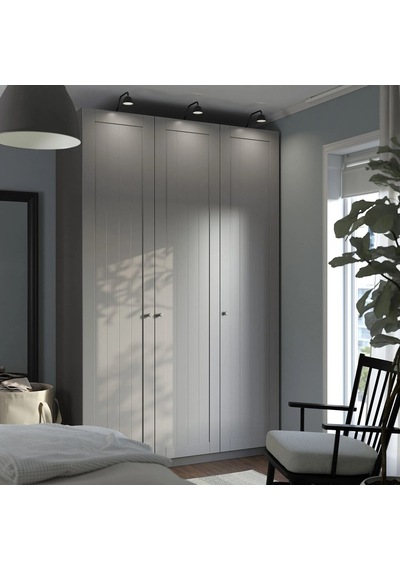 Ikea Koyu Gri Ferah Kapaklı Gardırop 150x60x236 Cm