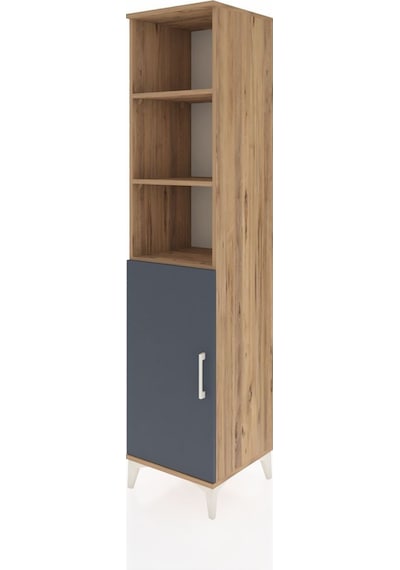Hyperion Dolap 4 Raflı Tek Kapaklı 44x44x195 Çam-antrasit Atlas Çam
