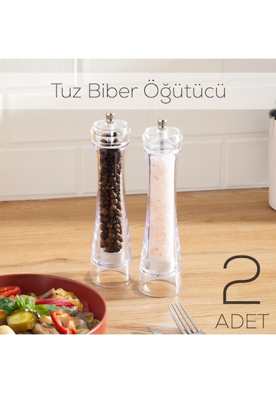 Porsima 5915366 Baharat Öğütücü 2li Set Değirmen Baharat Değirmeni El Değirmeni Tuz Karabiber Öğütücü Baharatlık Şeffaf Porsima 5915366 Baharat Öğütücü 2li Set Değirmen Baharat Değirmeni El Değirmeni Tuz Karabiber Öğütücü Baharatlık Şeffaf