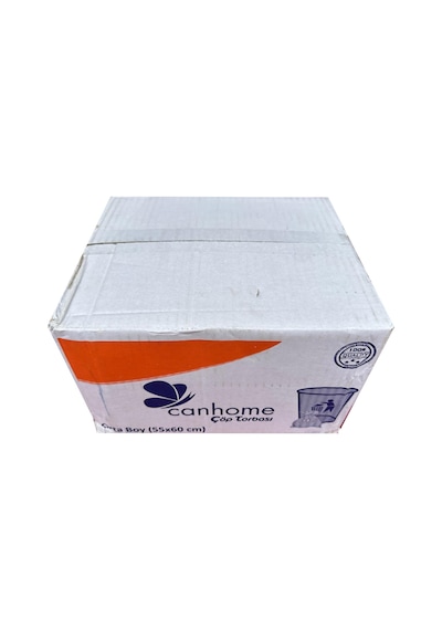 Canhome Mavi Orta Boy 55 x 60 CM 30 Litre Çöp Torbası Poşeti - 20 Adetlik 50 Rulo - Koli