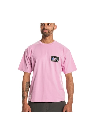 Quiksilver Back Flash Erkek Pembe Yuvarlak Yaka Tişört Pembe