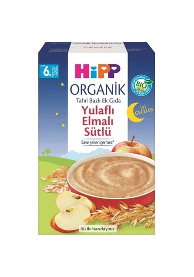 Ers Organik İyi Geceler Sütlü Yulaflı Elmalı Tahıl Bazlı Ek Gıda 250 Gr