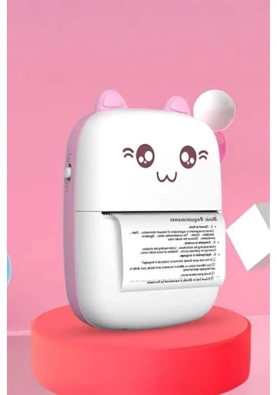 C9 Pembe Mini Yazıcı Taşınabilir Termal Yazıcı Kablosuz Bağlantı Ap Kontrol Cep Yazıcısı