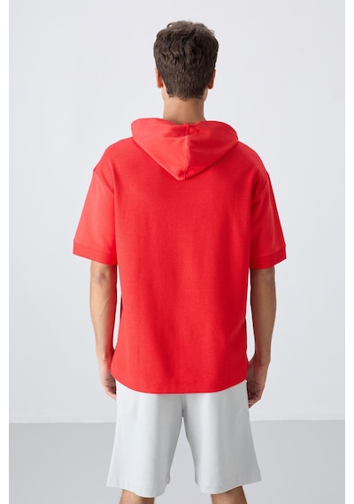 Tommy Life Fiesta Pamuklu Kalın Yüzeyi Dokulu Oversize Fit Basic Erkek T-shirt - 88335 Kirmizi Tommy Life Fiesta Pamuklu Kalın Yüzeyi Dokulu Oversize Fit Basic Erkek T-shirt - 88335 Kirmizi