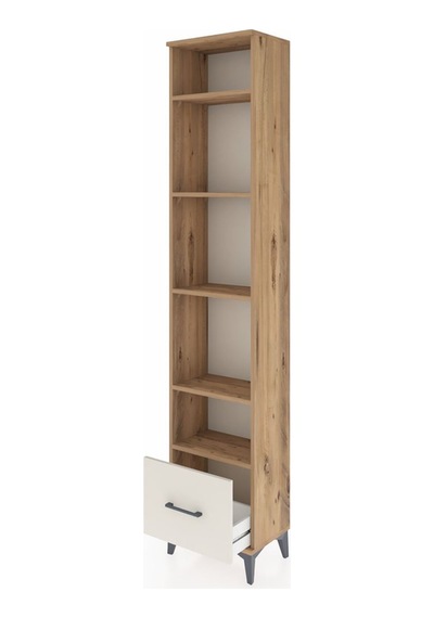 Arges Dolap 5 Raflı Tek Çekmeceli 44x30x221 Çam-aytaşı Çam
