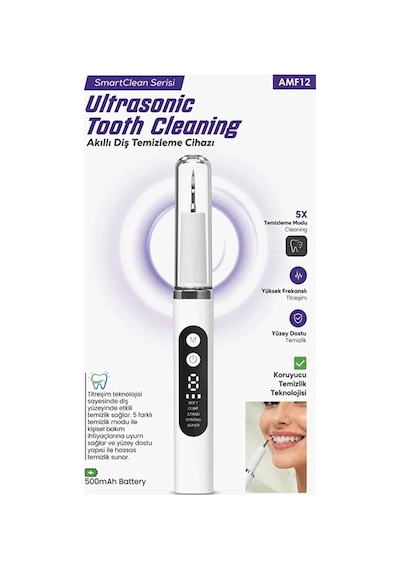 Ultrasonik Diş Temizleme Cihazı 5 Modlu Akıllı Diş Tartarı Ve Plak Temizleyici