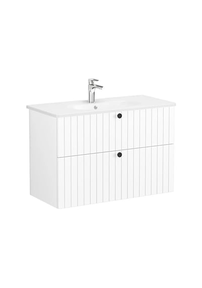 69457 VitrA Root Groove Çift Çekmeceli Lavabo Dolabı, 100 Cm, Mat Beyaz Yuvarlak Lavabo Dahil Diğer 69457 VitrA Root Groove Çift Çekmeceli Lavabo Dolabı, 100 Cm, Mat Beyaz Yuvarlak Lavabo Dahil Diğer