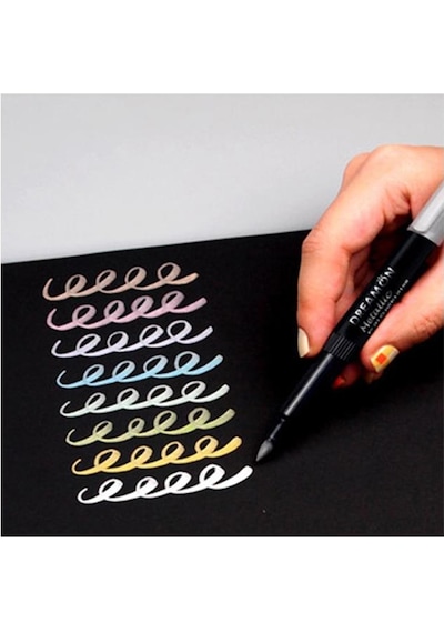 Grafik Kalemi Ve Davetiye Kalemi Metalik Altın Sarı Lineplus Dreamon 1 Adet 0.5-2.0 Mm Metallic Brush
