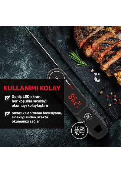 Thermopro Tp622 Daldırma/saplama Izgara/barbekü/mangal Et Gıda Ölçme Pişirme Termometresi