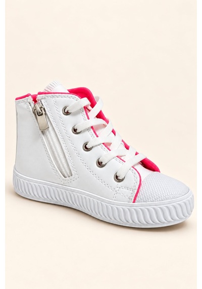 Nese Shoes Manifest, Unicorn Baskılı Kız Çocuk Işıklı Sneaker.spor Ayakkabı Beyaz