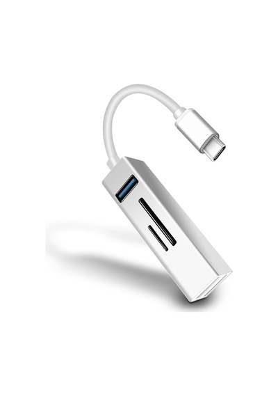 Bn08 Macbook Ve Android İçin 5 İn 1 Alüminyum Type-c To Usb 5gbps 3.0 Çoklayıcı Hafıza Kartı Okuyucu Otg