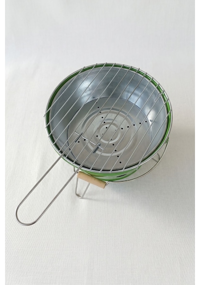 Küçük Katlanabilir Metal Piknik Izgara Mangal Barbekü Yeşil