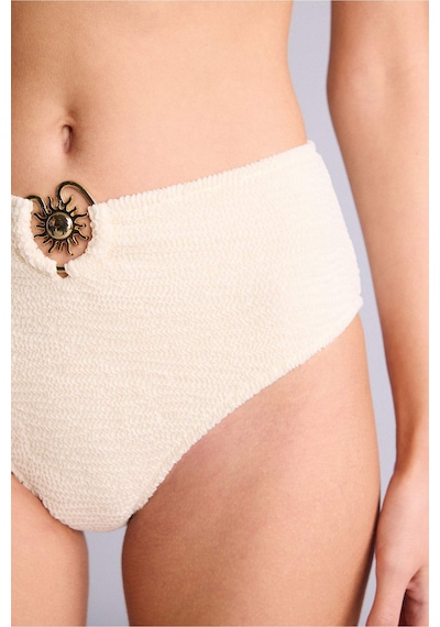 Defacto Regular Fıt Bürümcük Bikini Alt E0209ax26smwt16 Beyaz-wt16