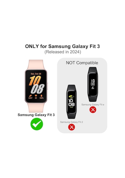 Samsung Galaxy Fit 3 Uyumlu Tam Kaplayan Kavisli Güçlendirilmiş Kırılmaz Nano Ekran Koruyucu