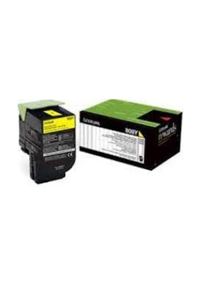 Lexmark 80C8Hy0 808Hy Yüksek Kapasite Sarı Toner - Cx410